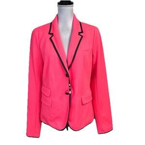 GAP The Academy Blazer sz 10 Tall Coral Gray Stretch Career Professional Preppy